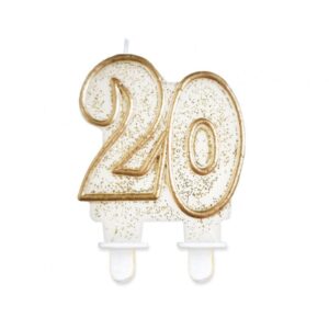 СВЕЩ ЦИФРА 20 ЗЛАТНА